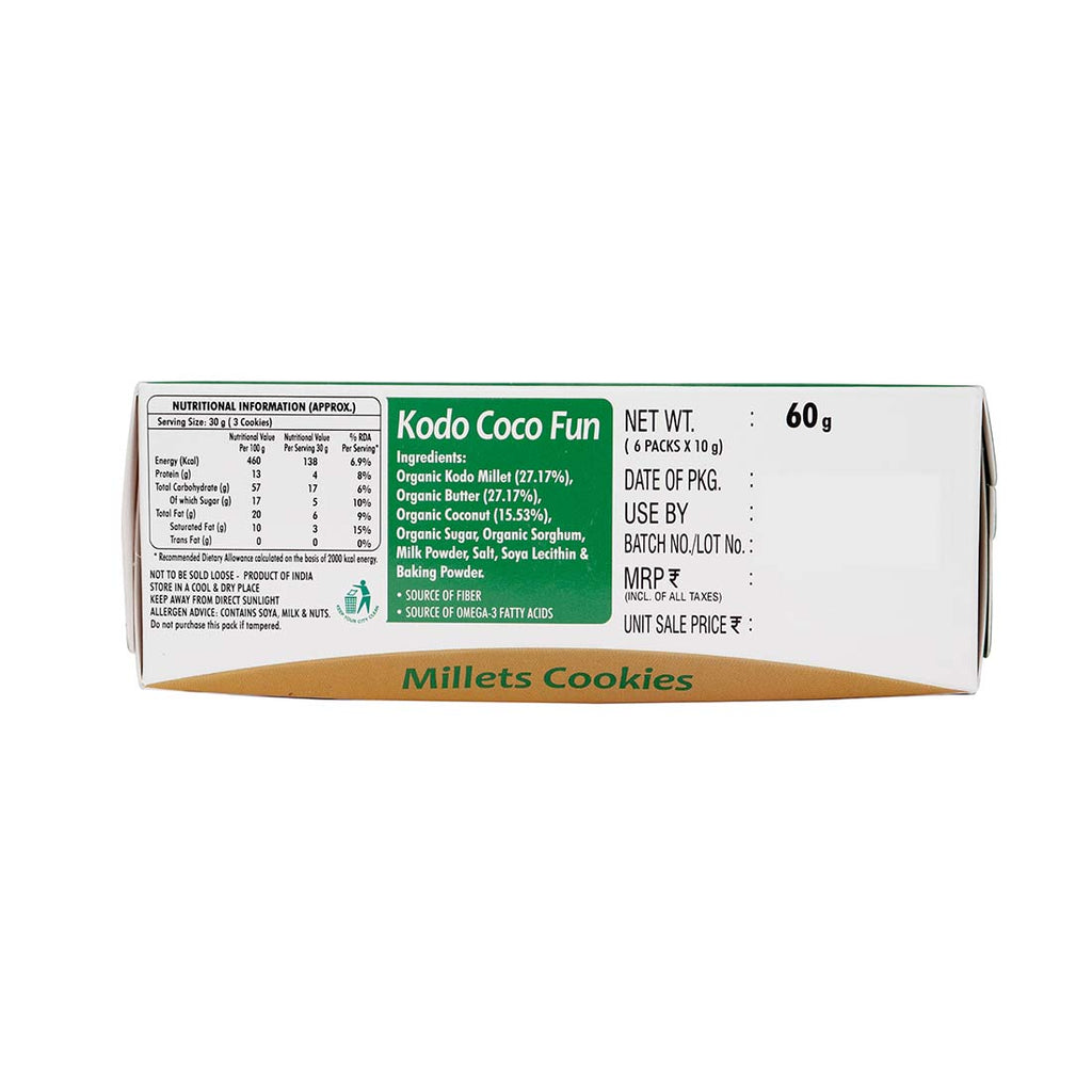 KODO COCO FUN - Organic Coconut & Kodo Millet Cookies image 2