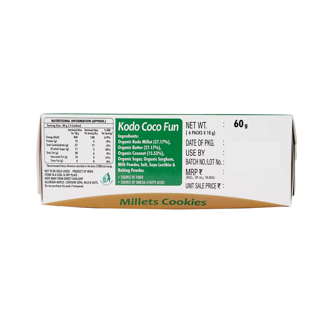 KODO COCO FUN - Organic Coconut & Kodo Millet Cookies image 2