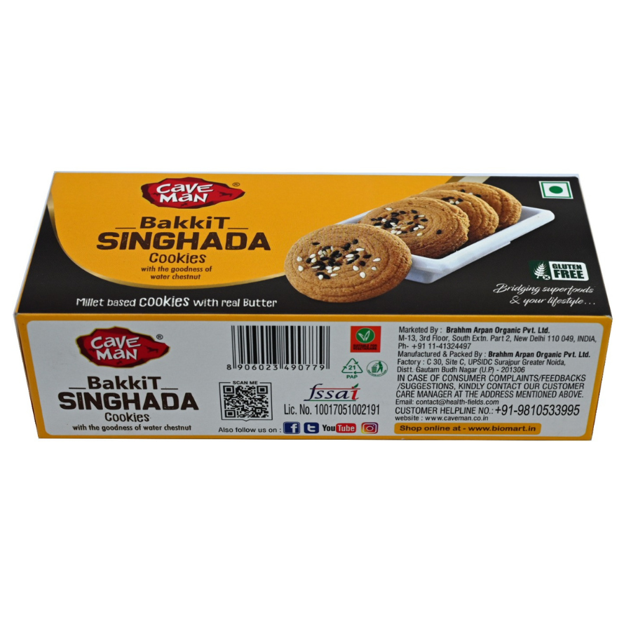 Caveman Bakkit Singhada Millet Cookies - Gluten Free image 3