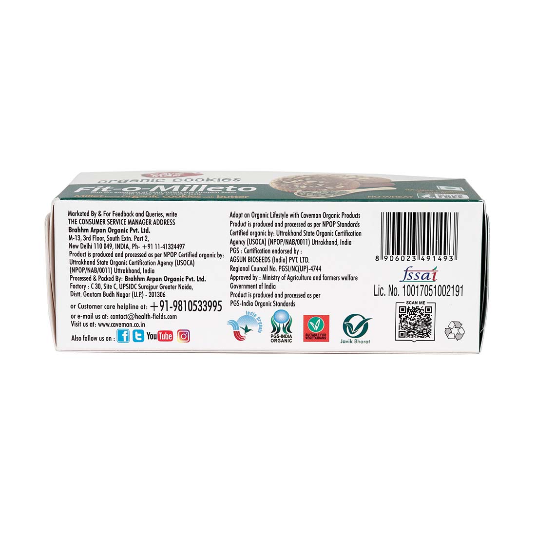 Caveman Organic Fit-o-milleto Cookies - Gluten Free image 2