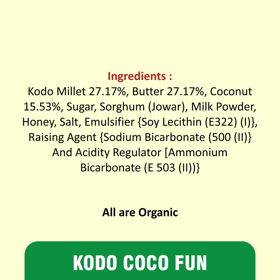 KODO COCO FUN - Organic Coconut & Kodo Millet Cookies image 3