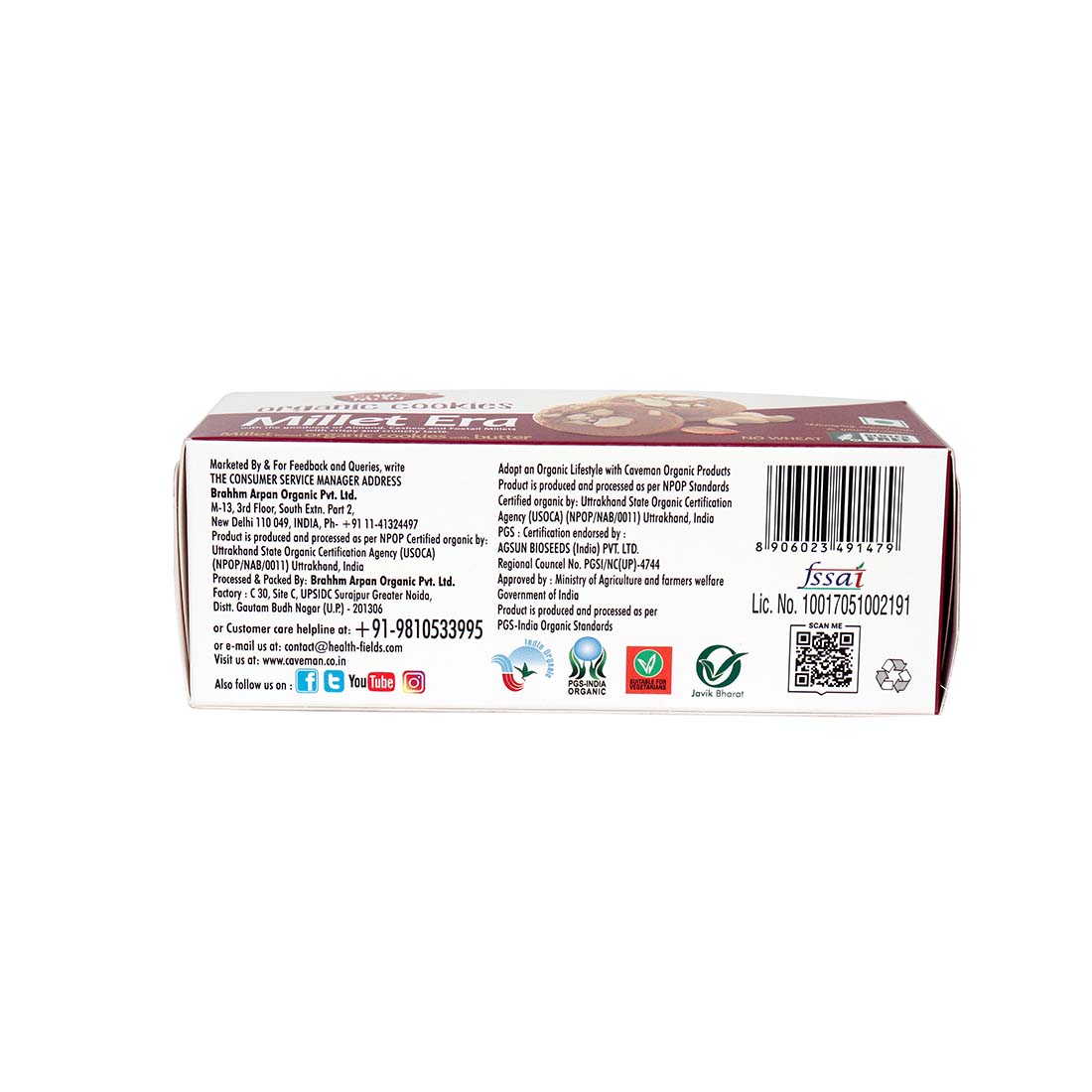 Caveman Organic Millet Era Cookies - Gluten Free image 1