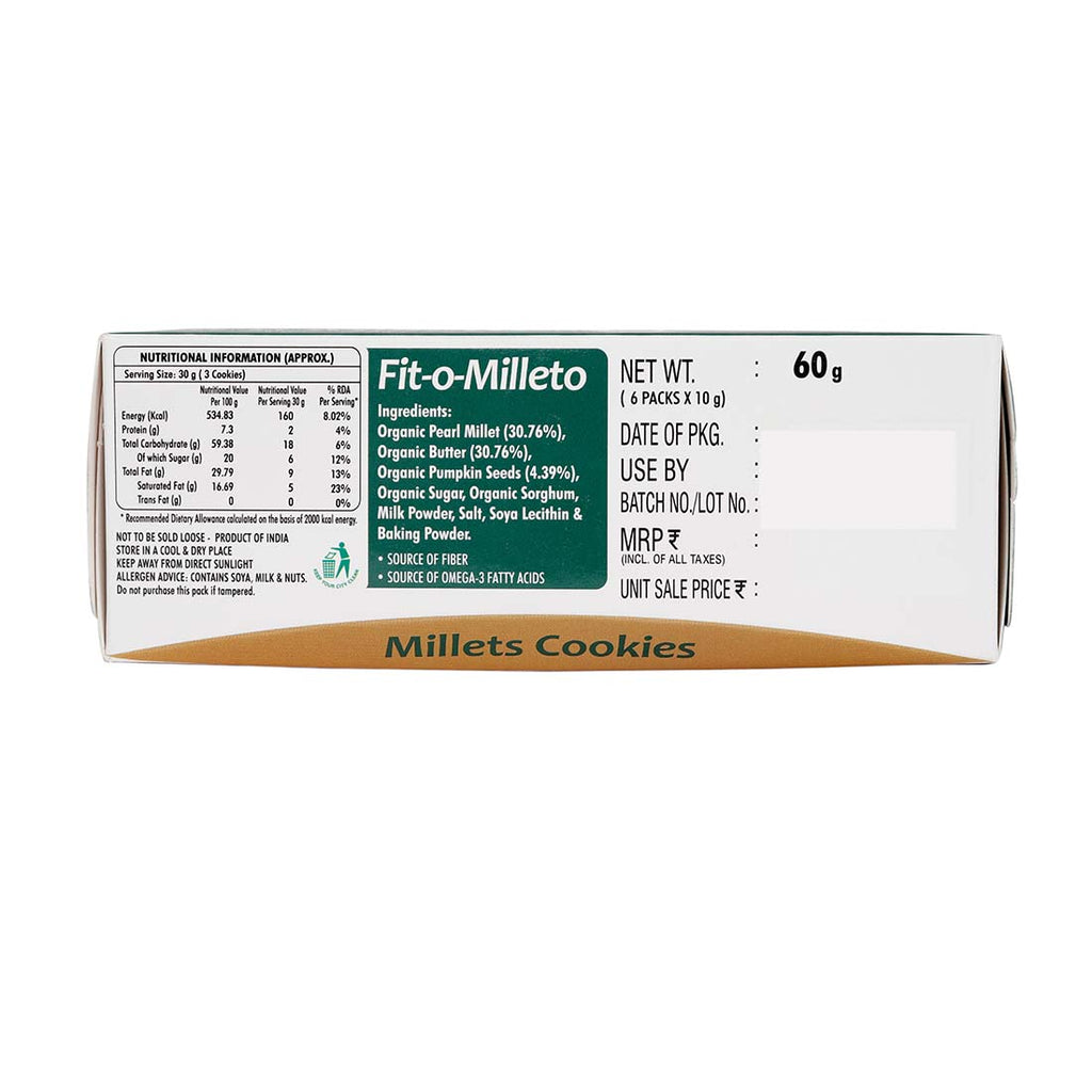 Caveman Organic Fit-o-milleto Cookies - Gluten Free image 1
