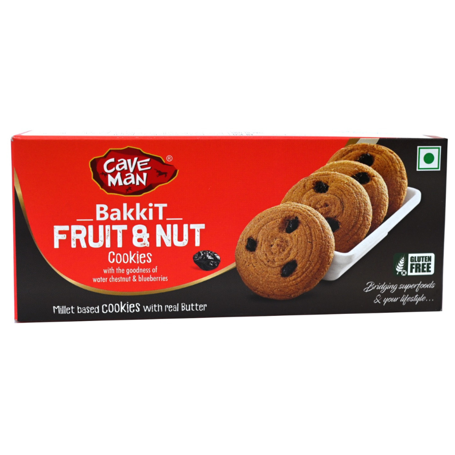 Caveman Bakkit Fruit & Nut Millet Cookies - Gluten Free
