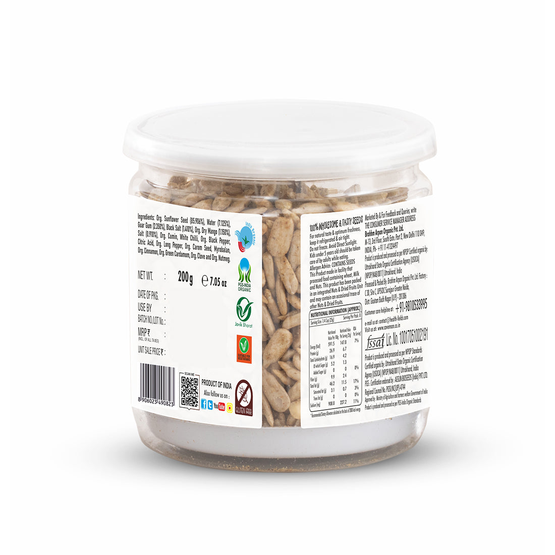 Organic Roasted Sunflower Seeds image 1