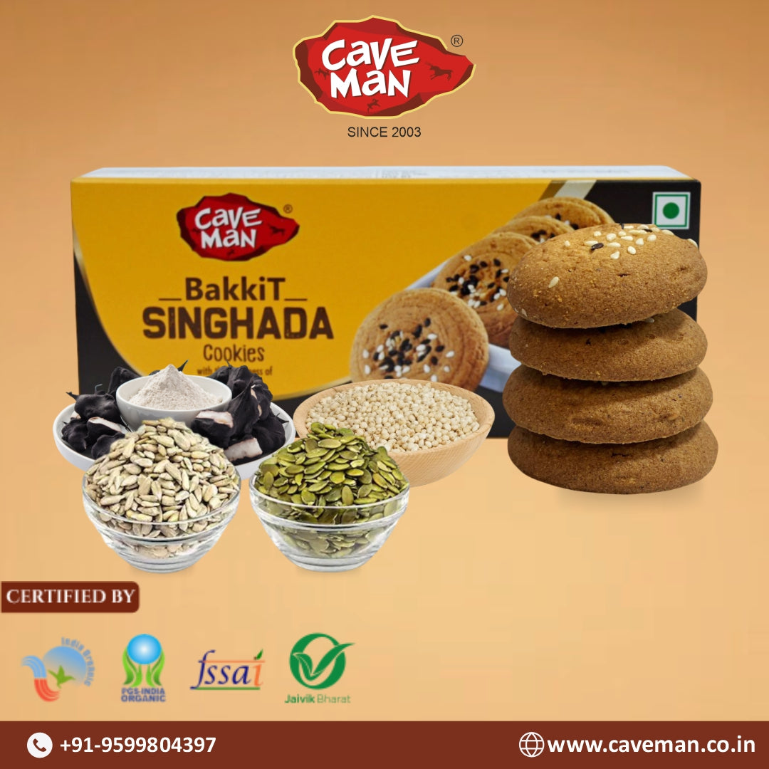 Caveman Bakkit Singhada Millet Cookies - Gluten Free image 2