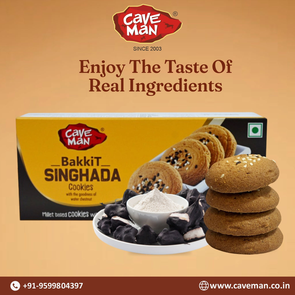 Caveman Bakkit Singhada Millet Cookies - Gluten Free image 0